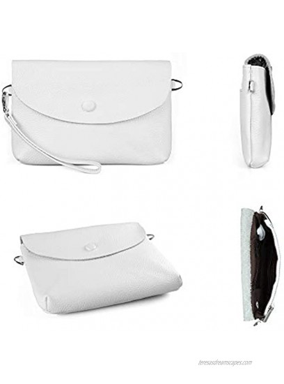 Befen Full Grain Leather Wristlet Clutch Wallet Phone Crossbody Wallet Purse with Detachable Shoulder Strap