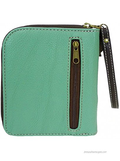 CHALA Handbags- Zip Around Wallet Wristlet 8 Credit Card Slots Sturdy Coin Purse for women