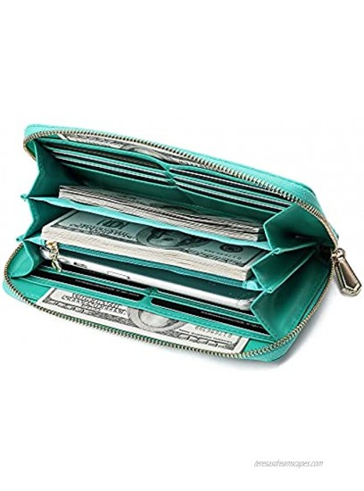 Women Wallet Zip Wristlet Clutch Long Wallet