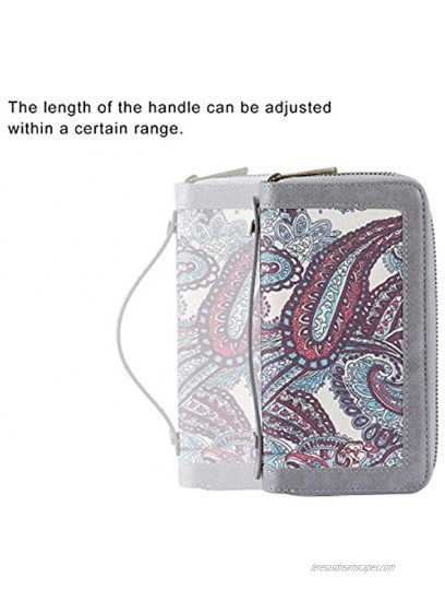 Women's Double Zipper Wallet Large Clutch Cellphone Bag with Wristlet and ID Window