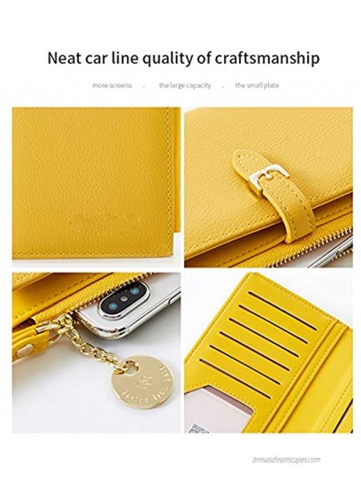 Women's Wristlet Wallet PU Leather Clutch Purse with Wrist Strap Hand Bag for Cell Phone Gift for Women Girls