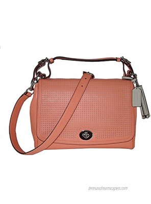 Coach Legacy Perforated Leather Romy Convertible Top Handle Bag 22386 Coral Light Sand