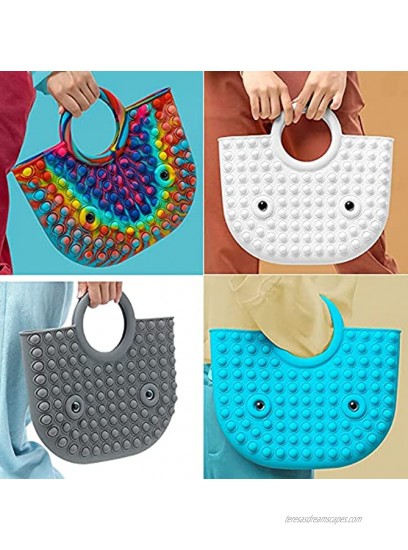 geekboy Latest Beautiful Push Pop Handbag Stress Release Push Pop Bubble Silicone Bag Popular Gifts for Women Multicolor