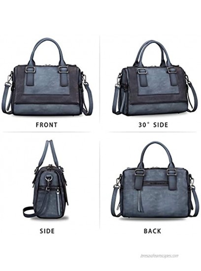 Genuine Leather Top Handle Bags for Women Handmade Vintage Crossbody Handbag Purses