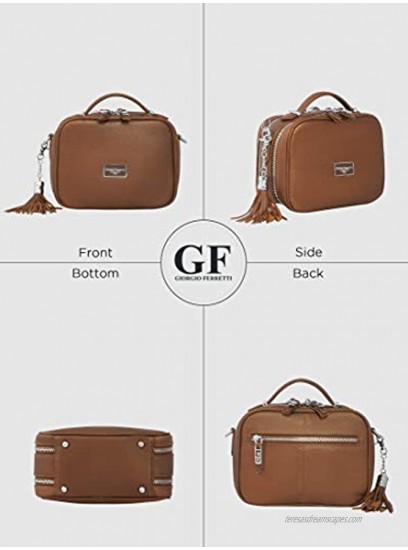 Giorgio Ferretti Comfortable Genuine Leather Crossbody Purse Genuine Leather Crossbody Bags for Women