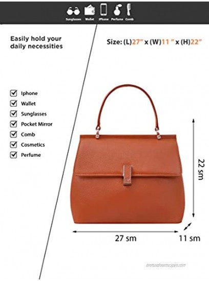Giorgio Ferretti Elegant Ladies Genuine Leather Satchel Handbag Soft Genuine Leather Satchel Handbag