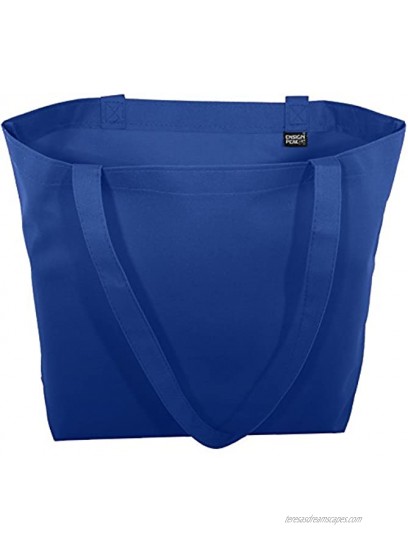 Large Shopping Tote with Shoulder Length Handles Royal
