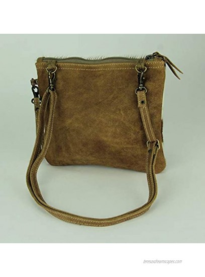 Myra Bag White & Brown Cowhide Shade Bag S-1171