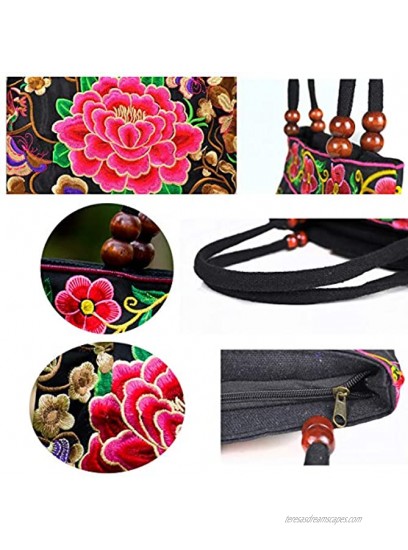 Women Mini Vintage Ethnic Handbag Floral Embroidery