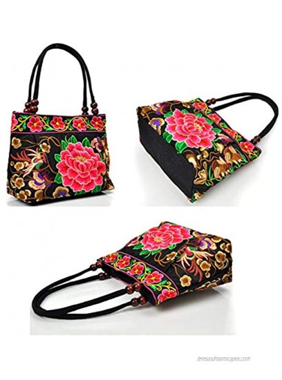 Women Mini Vintage Ethnic Handbag Floral Embroidery