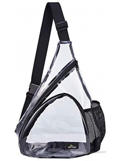 Clear Sling Bag Stadium Approved Transparent Shoulder Cross body Backpack Perfect for Work Travel Stadium and Concerts