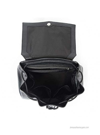 Freshly Picked Convertible Drawcord Bag Backpack Large Internal Storage 8 Pockets Wipeable Vegan Leather Ebony