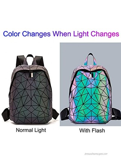 Geometric Backpack Holographic Luminous Backpacks Reflective Bag Luminesk Irredescent Rucksack Luminous NO.2