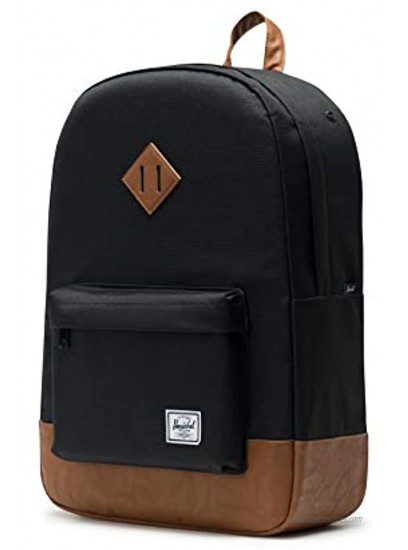 Herschel Heritage Backpack Black Saddle Brown Classic 21.5L