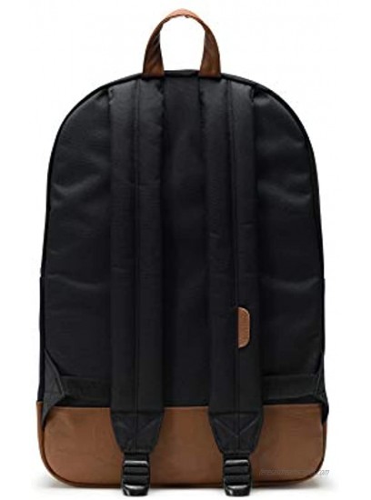 Herschel Heritage Backpack Black Saddle Brown Classic 21.5L