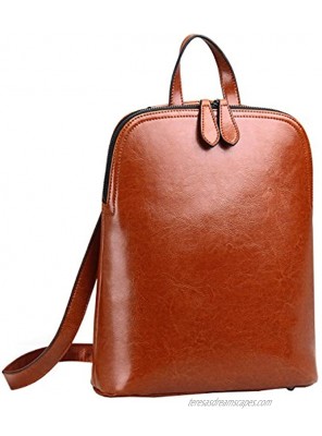 Heshe Women’s Leather Backpack Casual Daypack for Ladies