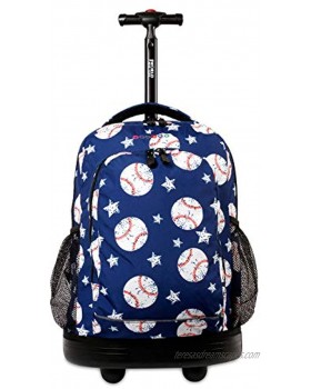 J World New York Kids' Sunny Rolling Backpack Adults Base Ball One Size