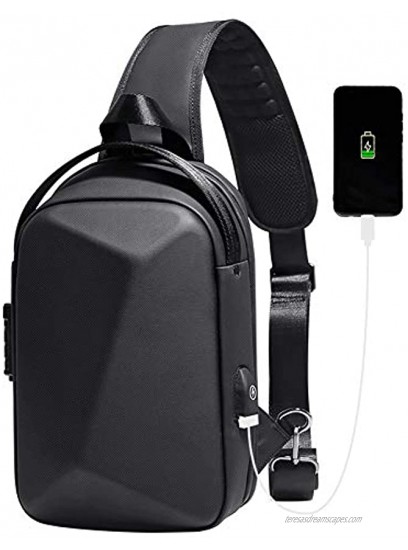 JUMO CYLY Anti-Theft Sling Chest Bag Waterproof Crossbody Shoulder Bag Backpack Travel Casual Daypack with USB Charging Port