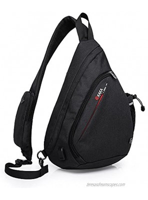 KAKA Sling Bag Crossbody Backpack Canvas Waterproof Daypack Casual Shoulder Bag