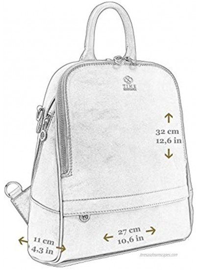 Leather Backpack Convertible to Shoulder Bag Full Grain Real Leather Travel Versatile Bag Time Resistance Black