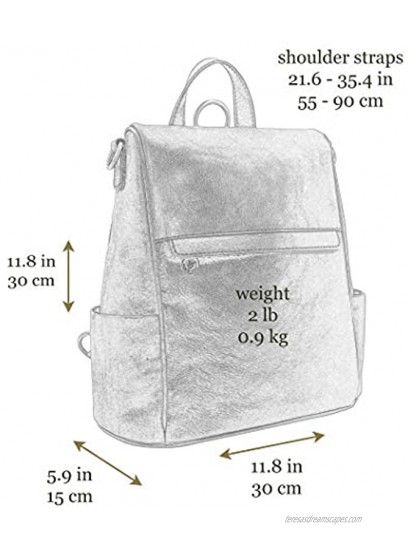 Leather Backpack Convertible to Shoulder Bag Full Grain Real Leather Travel Versatile Rucksack Time Resistance
