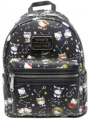 Loungefly Hello Kitty Zodiac Print Mini Backpack One_Size Black