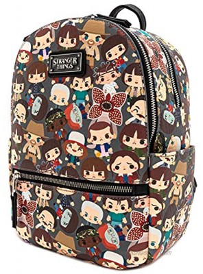 Loungefly Stranger Things Chibi Characters All Over Print Mini Backpack
