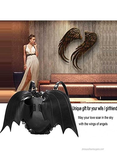 MakerFocus Batwing Backpack Novelty Black Bat Wings Backpack Wing Gothic Goth Punk Lace Lolita Bag