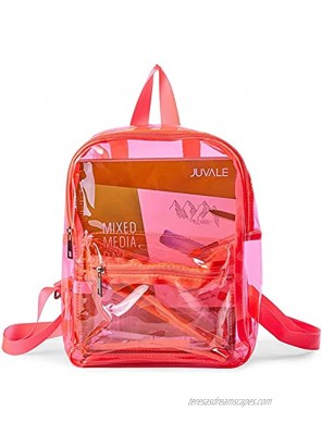 Mini Clear Backpack Stadium Approved Neon Pink 4 x 11.9 x 9.1 In