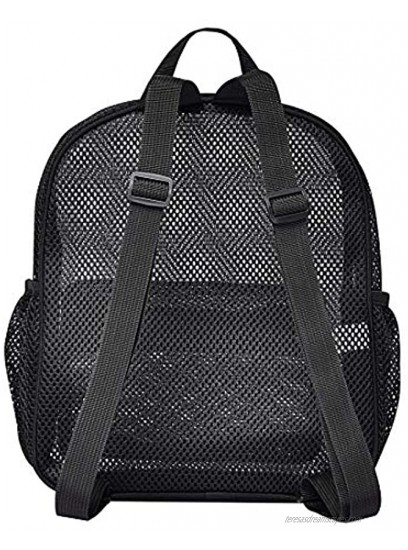 Mini Mesh Backpack See Through Mesh Backpack Small for Commuting Swimming Travel Beach Outdoor Sports Black