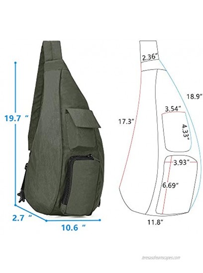 OSOCE Sling Bag Crossbody Shoulder Backpack for Men Travel Casual Daypacks Lightweight Anti-Theft Waterproof
