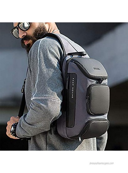 OZUKO Sling Backpack Sling Bag Crossbody Backpack Shoulder Casual Daypack Rucksack for Men