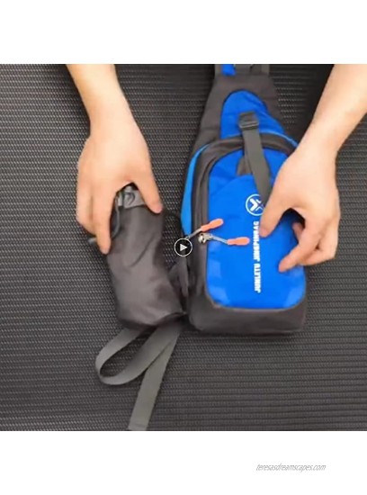 Peicees Chest Crossbody Sling Backpack Bag Travel Bike Gym Daypack for Women Men