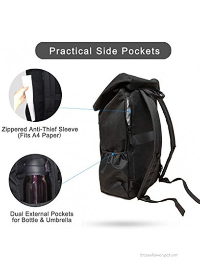 Rucksack Backpack for Travel College Hiking Camping Large Outdoor men women lightweight Daypack Black