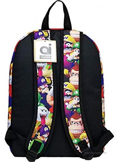 Super Mario Bros 3D All-Over Print Large Backpack #NN43719