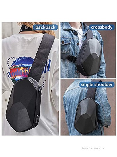 TAJEZZO Sling Backpack Waterproof Crossbody Shoulder Bag Causal Daypack Chest Bag