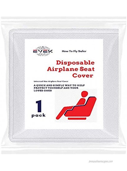 1pcs Protective Airplane Seat Covers Protectors Universal Seat Cover for Airplane Cars Vehicles Disposable Reusable Traveling Accessories Durable Design White 1-Pack