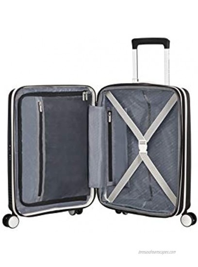 American Tourister Soundbox Spinner S Expandable Hand Luggage 55 cm 41 L Black Black White