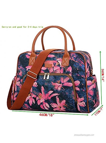 BAOSHA Patterned Polyester Travel Duffel Tote Bag Carry On Weekender Overnight bag for Women HB-33 ES