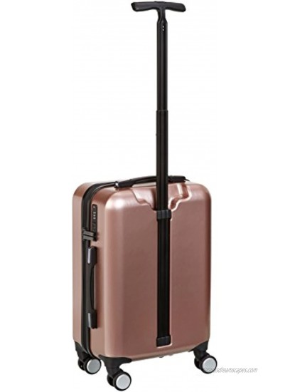 Basics Hardshell Spinner Suitcase with Built-In TSA Lock 22.8-Inch Rose Gold