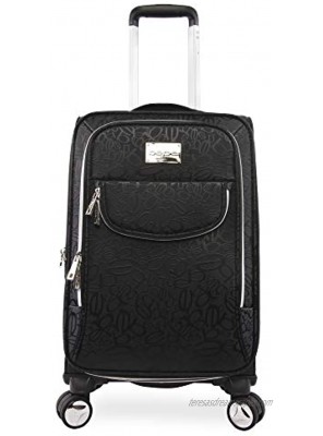 BEBE Women's Carissa 21" Expandable Spinner Carry Tossed Black One Size