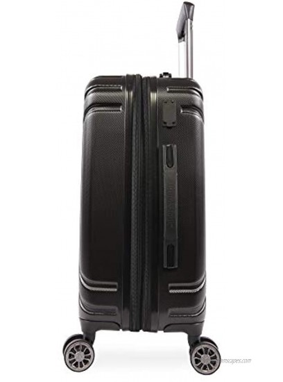 Brookstone Luggage Brett Spinner Suitcase Black Carry-on 21-Inch