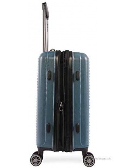 Brookstone Luggage Nelson Spinner Suitcase Dark Teal Carry-on 21-Inch