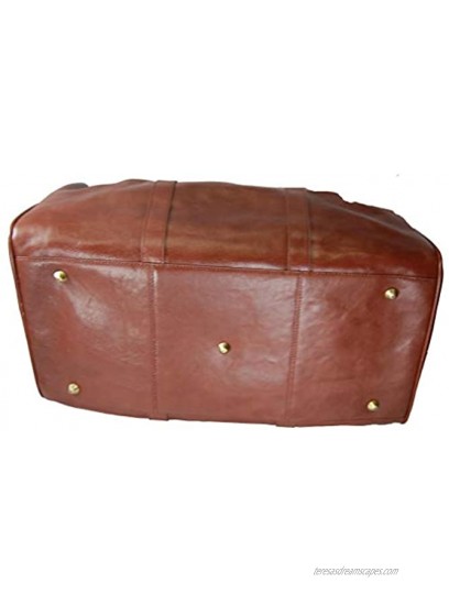 Castello Italian Top Grain Leather 19- inch Duffel Bag Cognac