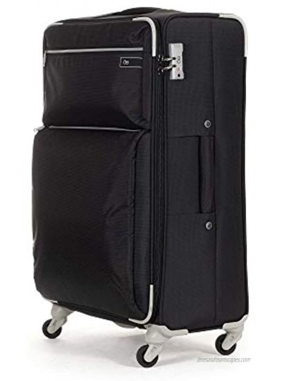 Cloe Checked Large 28 inch Water-Resistant Luggage with 360º-spinner wheels in Black Color