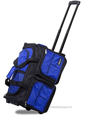 Dejuno 20-Inch Carry-on Rolling Duffle Bag Blue