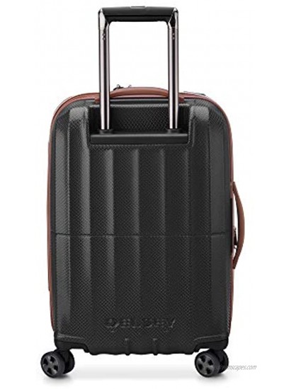 DELSEY Paris St. Tropez Hardside Expandable Luggage with Spinner Wheels Black Carry-on 21 Inch