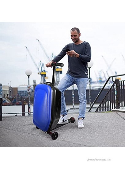 EC Homelife 21 Foldable Luggage Scooter Ride-on Suitcase for Adults Carry on Trolley Case for Travel Airport Business School