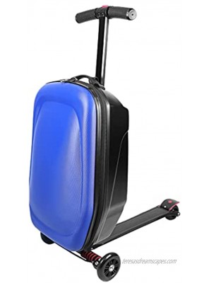 EC Homelife 21" Foldable Luggage Scooter Ride-on Suitcase for Adults Carry on Trolley Case for Travel Airport Business School