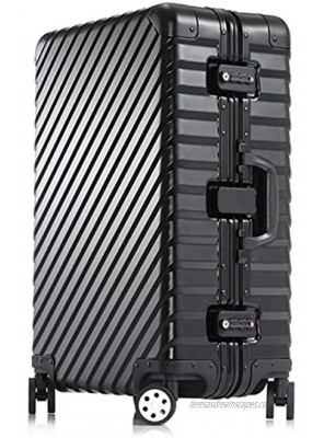 Enkloze KLASIK Aluminum Carry-On Suitcase Spinner 100% Aluminum TSA Approved Suitcase 24 Black
